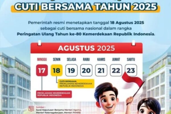 Long Weekend Merdeka: 18 Agustus 2025 Resmi Jadi Cuti Bersama